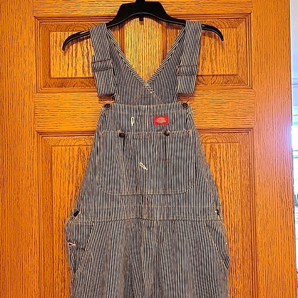 Dickies Jeans Dickies Mens Stripe Bib Overalls 36x34 Made In Mexico